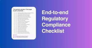 Regulatory compliance end to end checklist